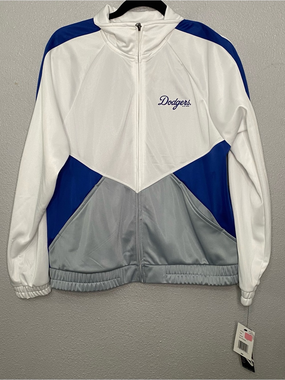 Dodgers White & Blue Varsity Track Jacket